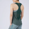 Pace Setter Mesh Racer Tank Heather Forest 1