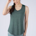 Pace Setter Mesh Racer Tank Heather Forest 3