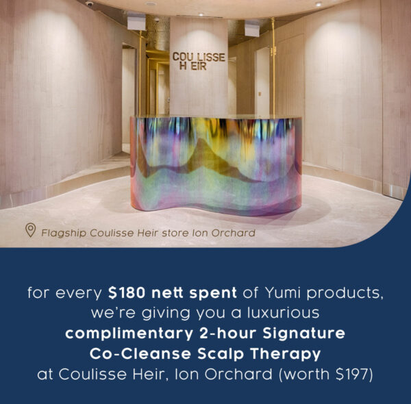 Yumi Active complementary scalp therapy at Coulisse Heir