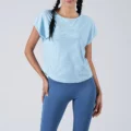 Yumi Active Basically Cool Sleeve Top Baby Blue 1
