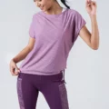 Yumi Active Free N Cool Sleeve Top Grape Purple 3