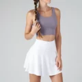 Breezy Ribbed Skorts Pure White 1