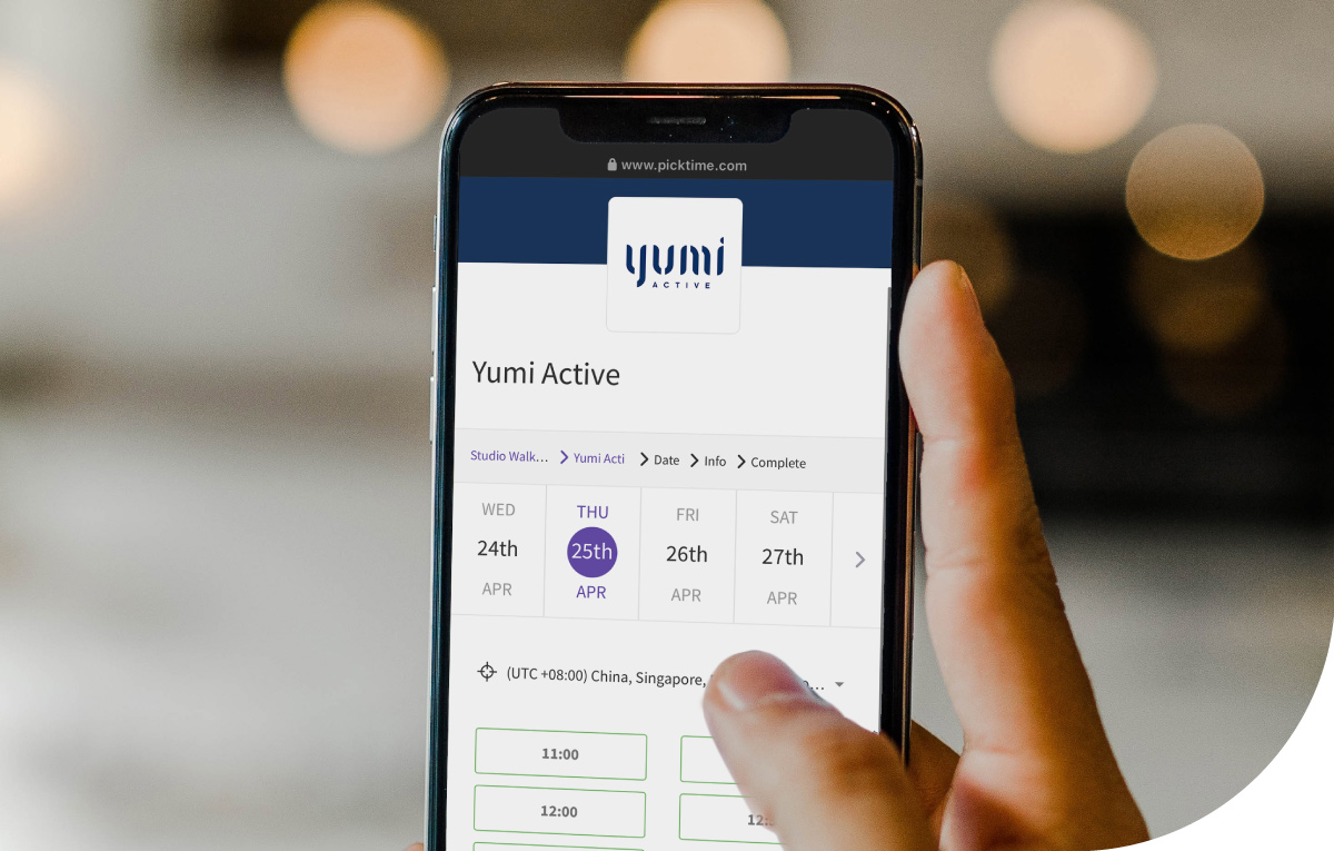 Book an instore or virtual visit at Yumi Active